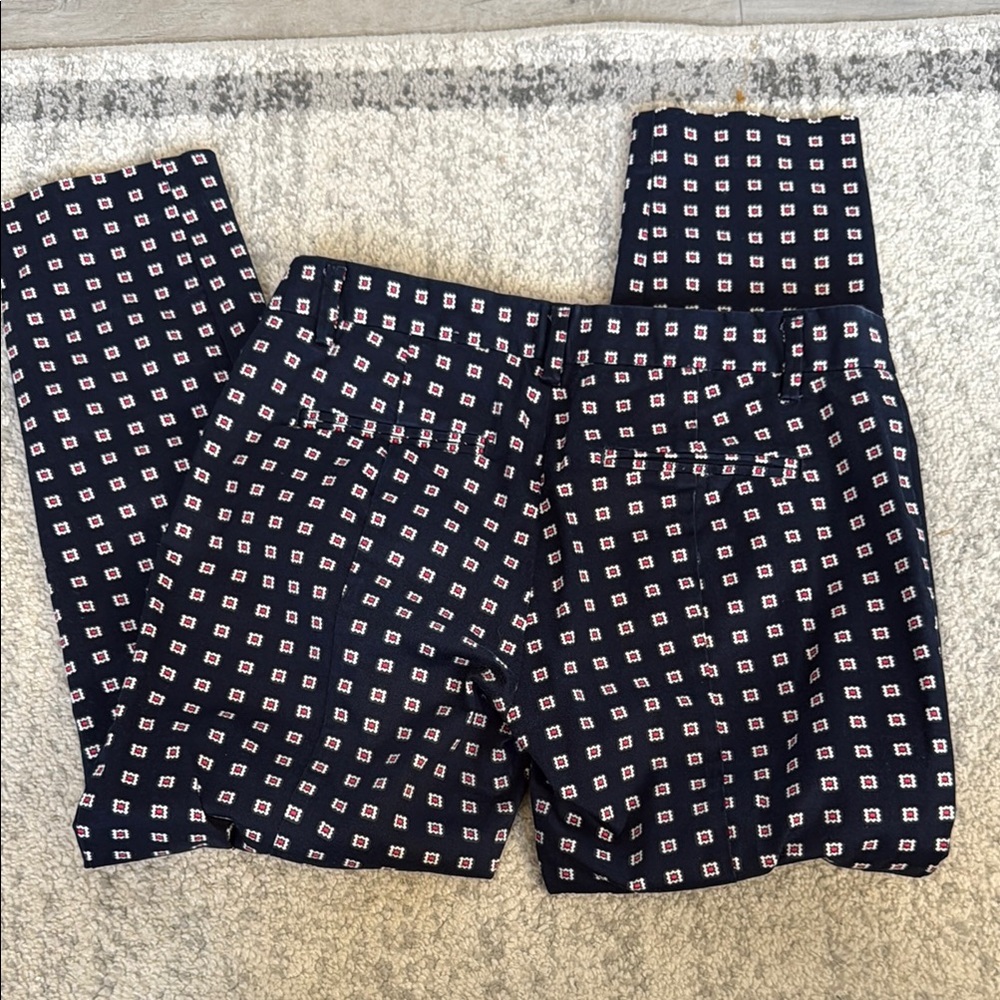 Navy Patterned Pants - Picture 2 of 6